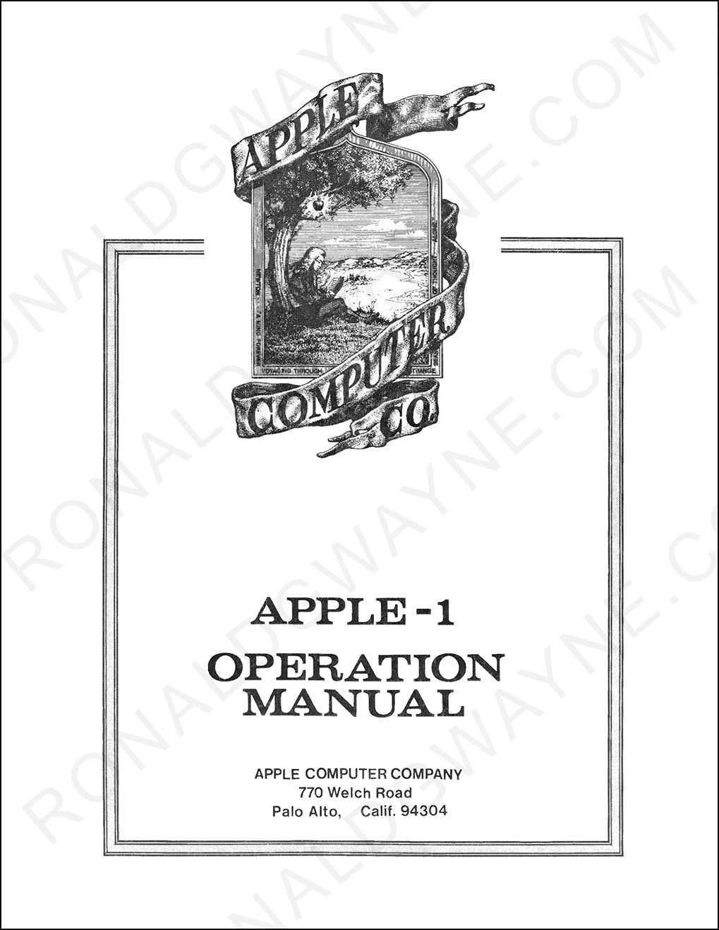 Apple-1 Operation Manual